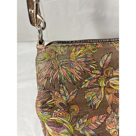 Sakroots Campus Mini Purse Artist Circle Peace Bird Print Crossbody Sequins Jute - Picture 10 of 16